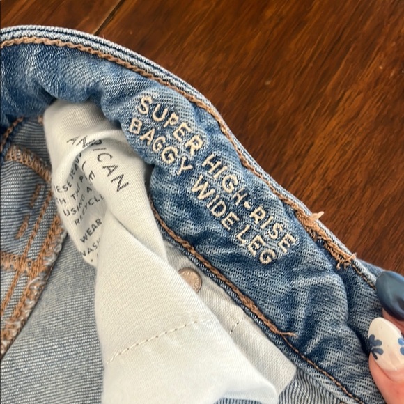 American Eagle Outfitters Blue Flare Wide Leg Jeans - Picture 5 of 7